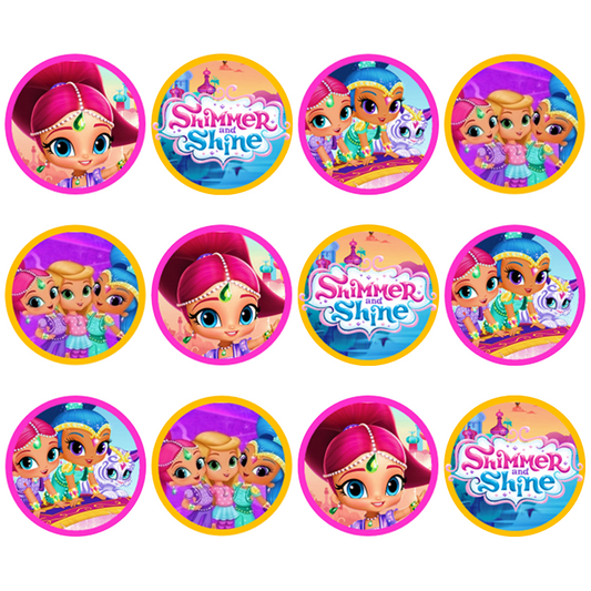 Shimmer and Shine, Muffinsbilder 12 stk