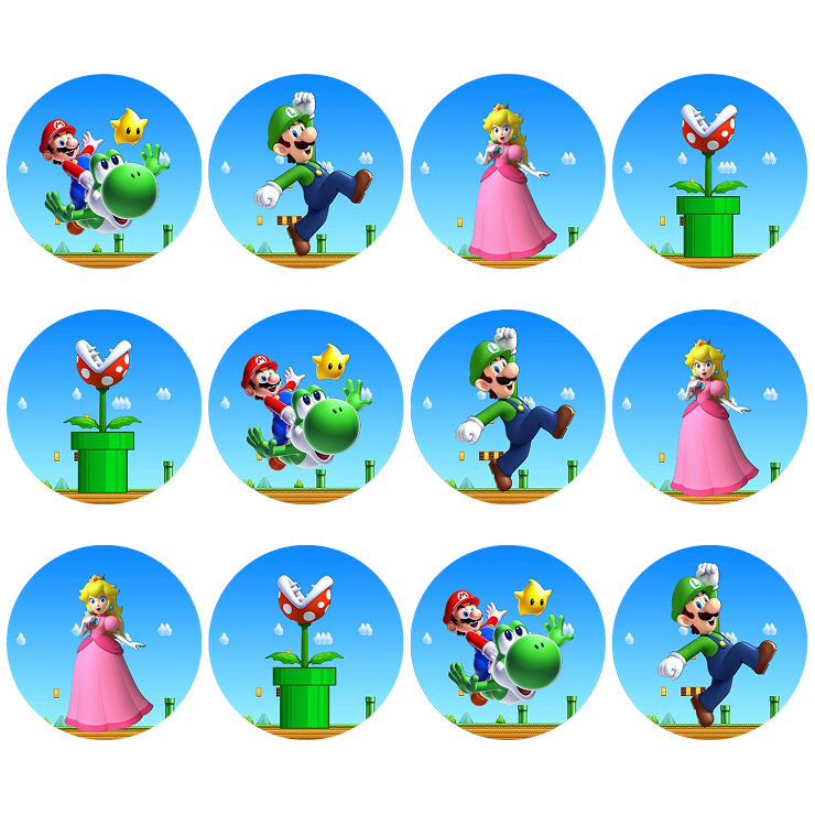 Super Mario, Muffinsbilder 12 stk