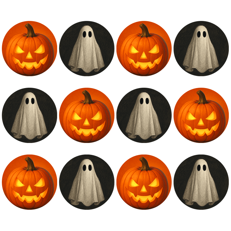 Halloween, Muffinsbilder 12 stk