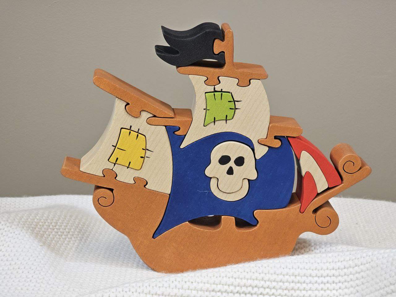 Piratskip Puslefigur i tre