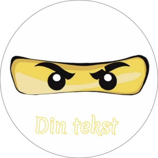 Hvit ninja spiselig kakebilde