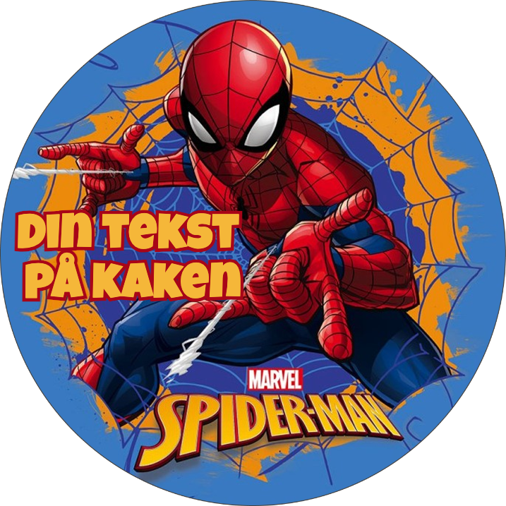 Spiderman Blå Spiselig Kakebilde
