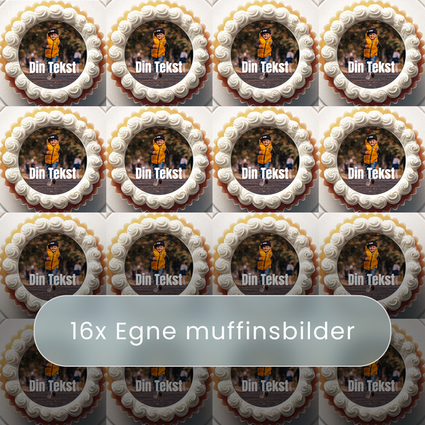 Egne Muffinsbilder - 16stk, 5 cm