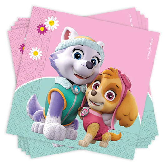 Paw Patrol, Skye & Everest Servietter, 20 stk