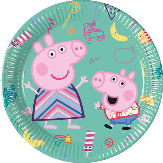 Peppa Gris asjetter, 8 stk, 19.5cm