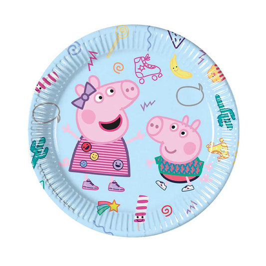 Peppa Gris tallerkner, 8 stk, 23cm