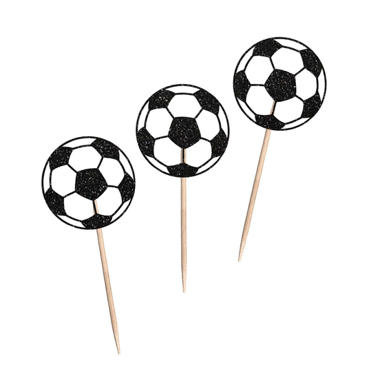 Fotball Cupcake Toppere, 24 stk