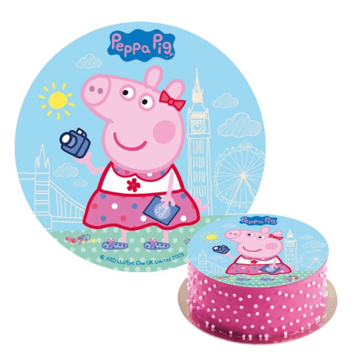 Peppa Gris Kakebilde 2, 20 cm