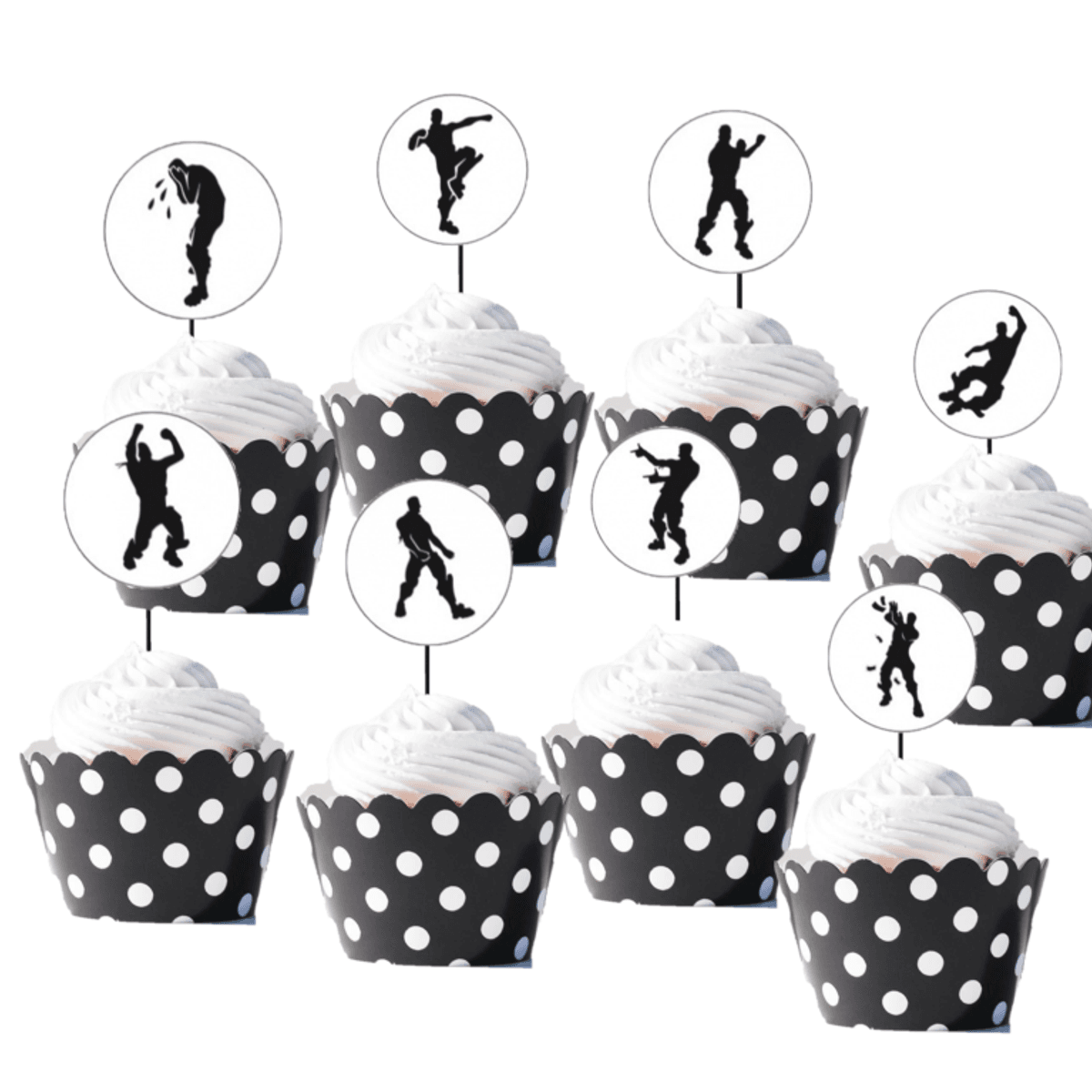 Black Fort, Cupcaketopper, 8 stk