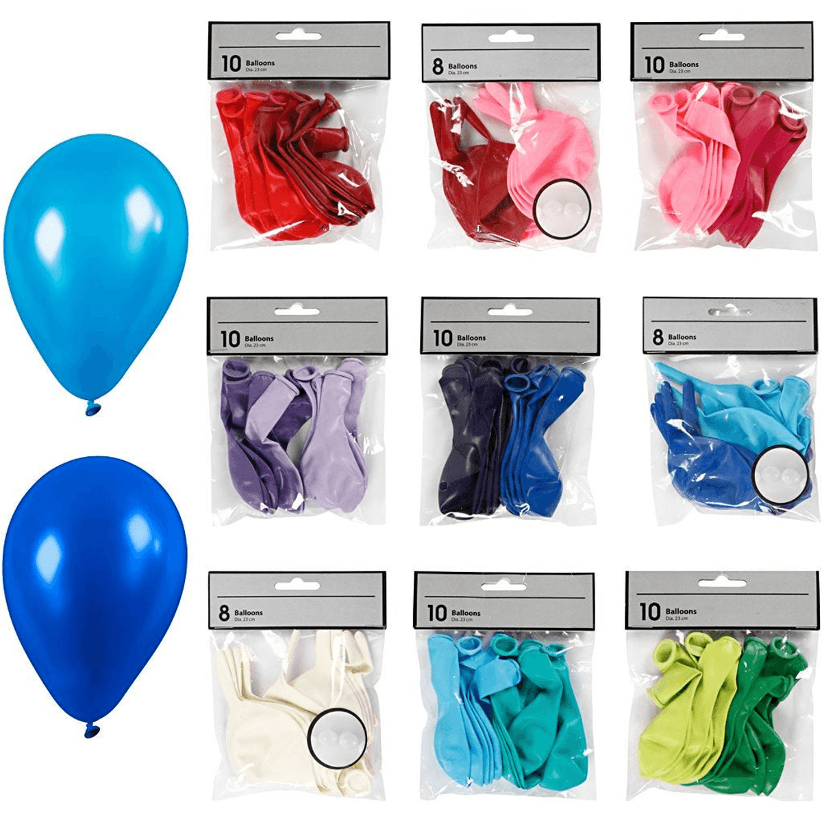 Mix & Match Ballonger, 8 farger