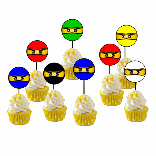 Ninja, Cupcaketoppers, 8 stk