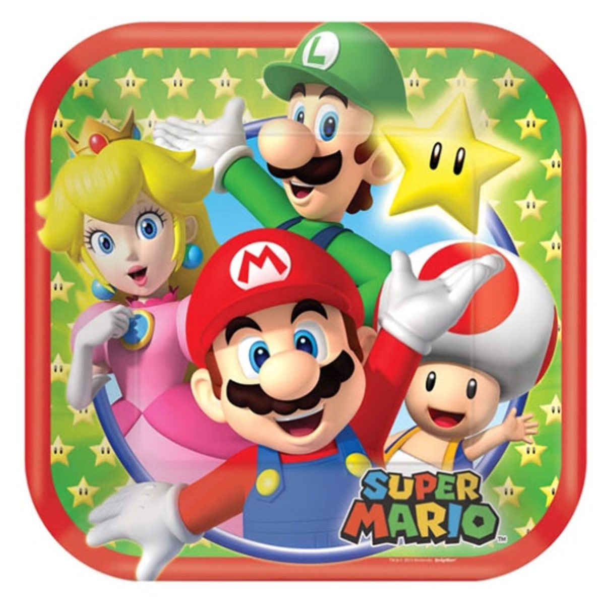 Super Mario, Papptallerker, 8 stk