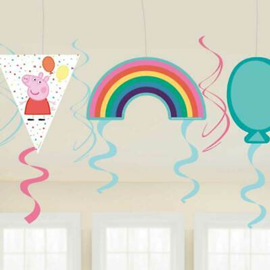 Peppa Gris Ballong Party Swirls