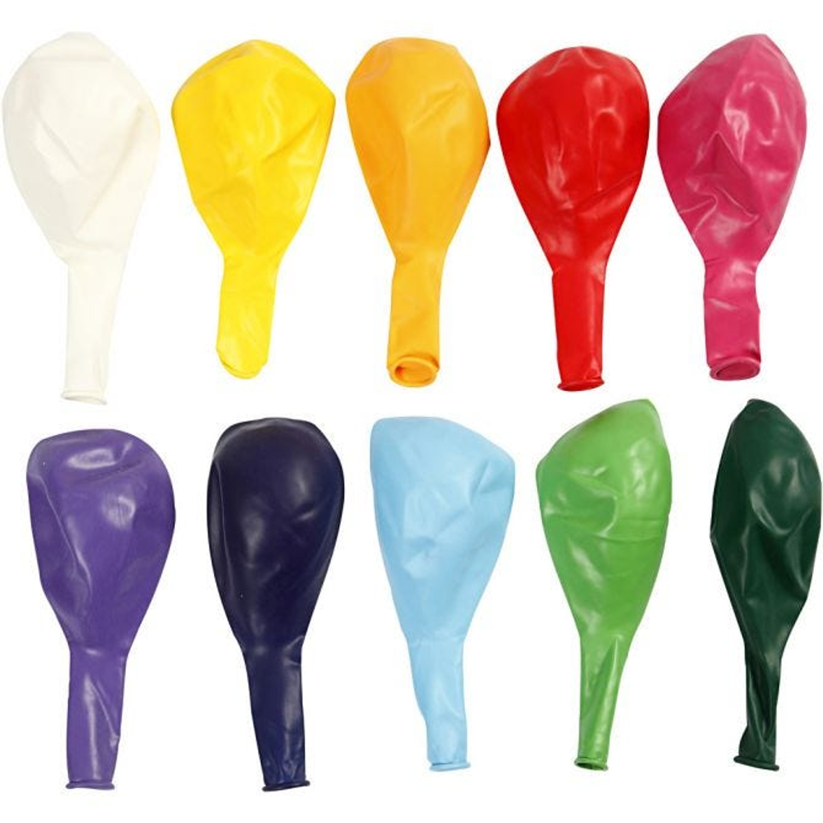 Fargerike Ballonger, 10 stk
