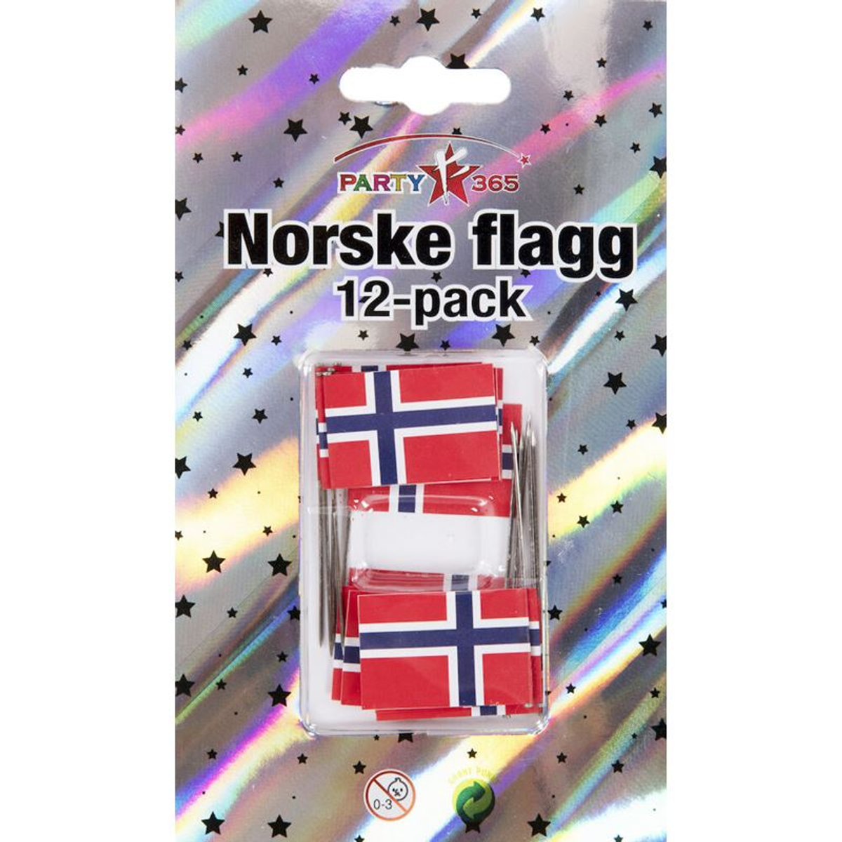 Kransekake, Knappenålsflagg, 12 stk