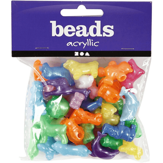 Beads, Plastperler Figurmix, Blank, 125ml