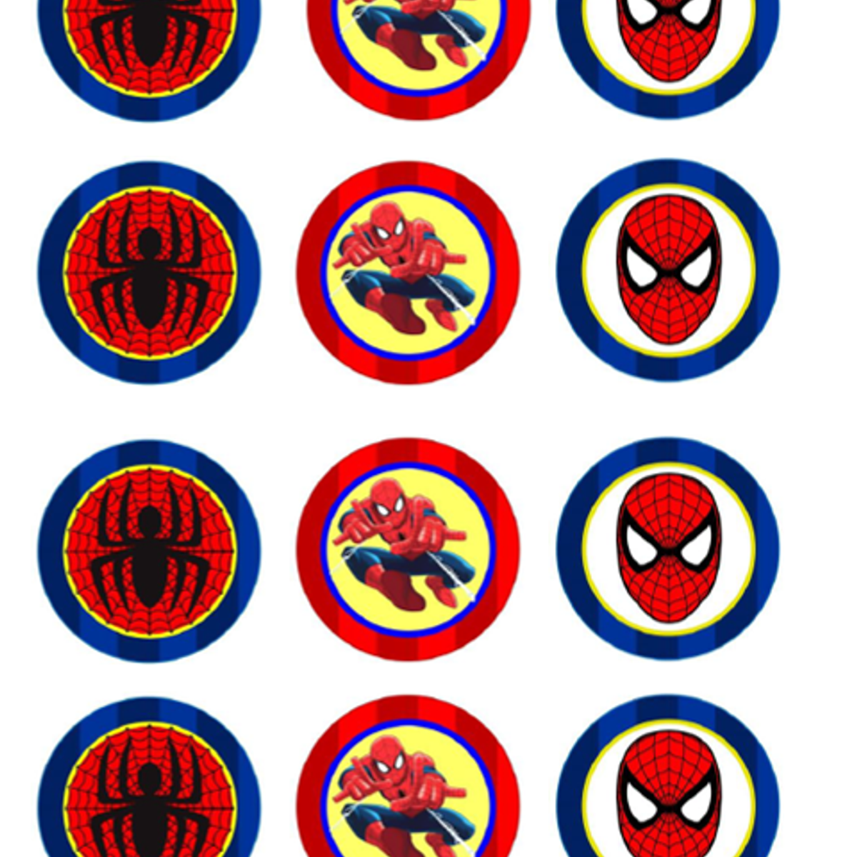 Spiderman Spiselig Cupcakebilder, 16 stk