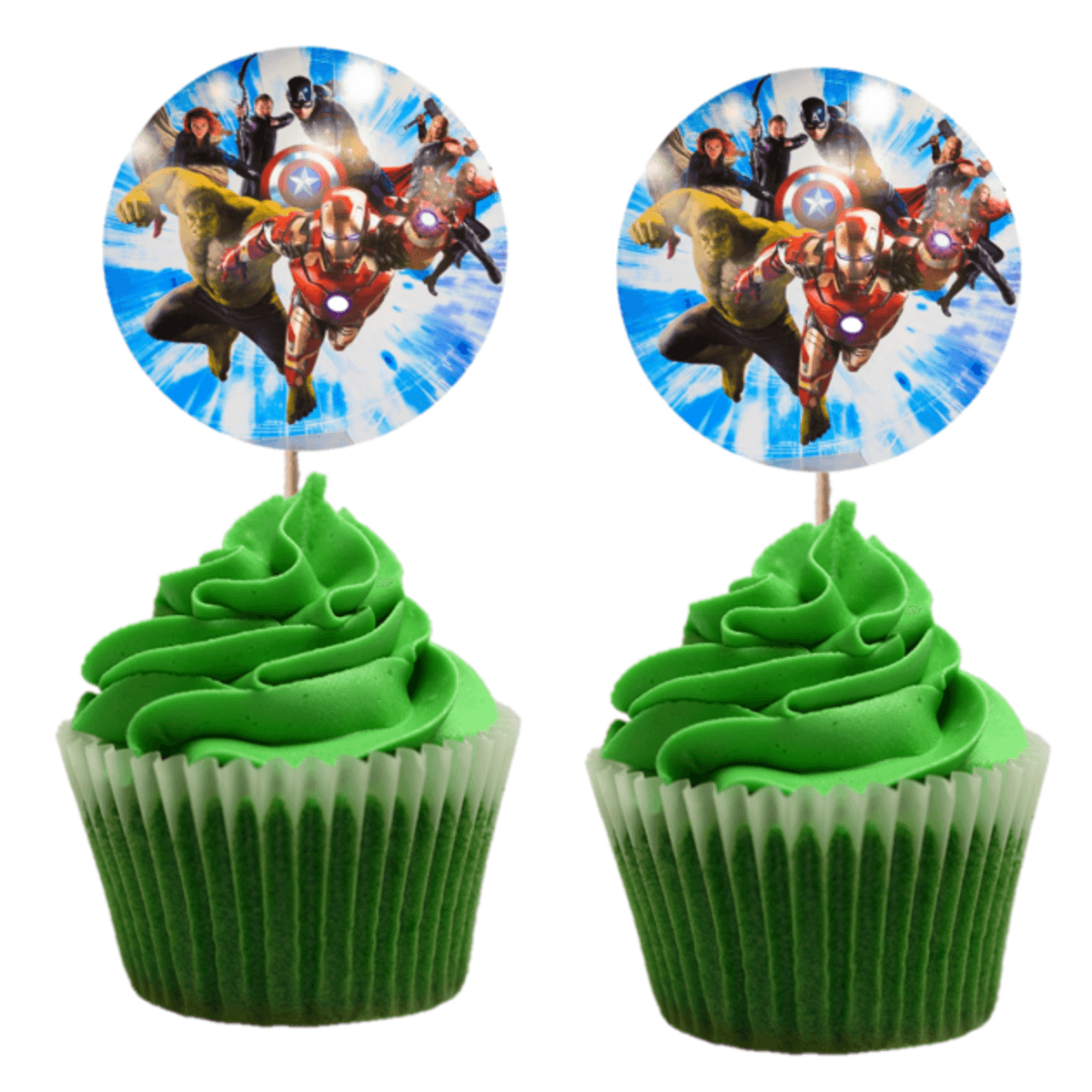 Avengers Cupcaketoppers 2, 8 stk