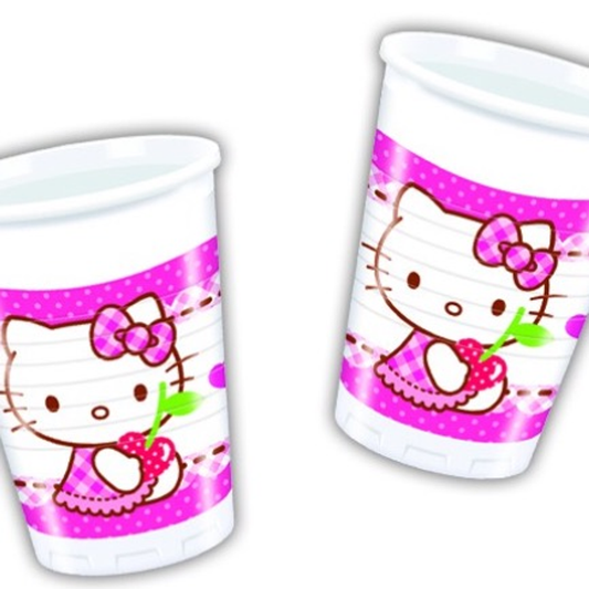 Hello Kitty Engangskopper, 8 stk