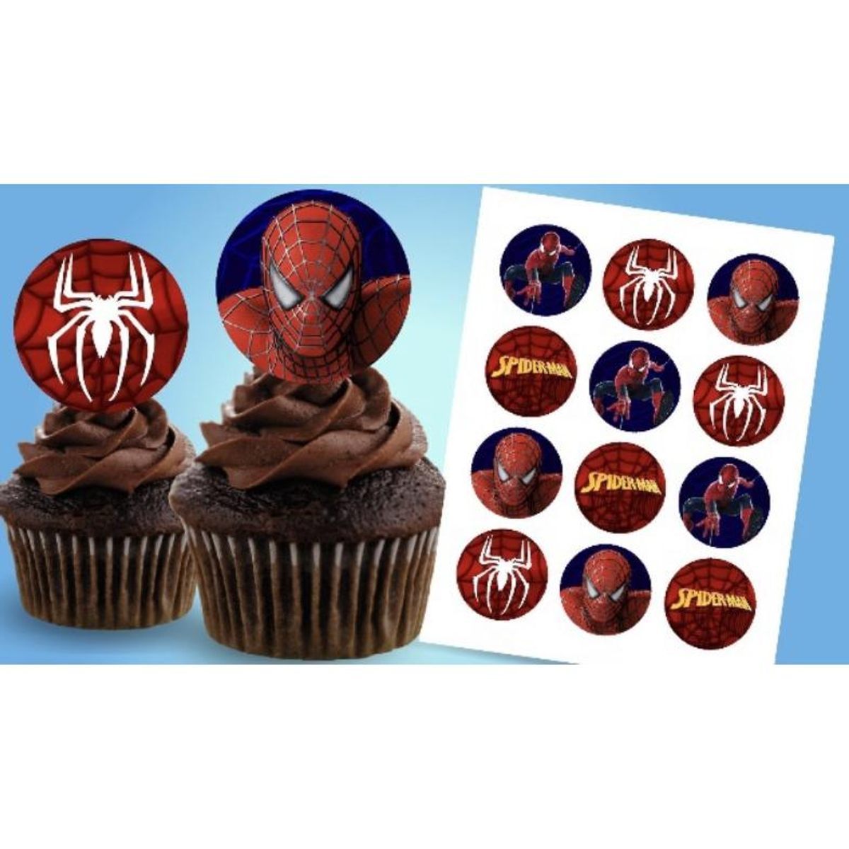 Spiderman Cupcakeebilder#2, 12 stk