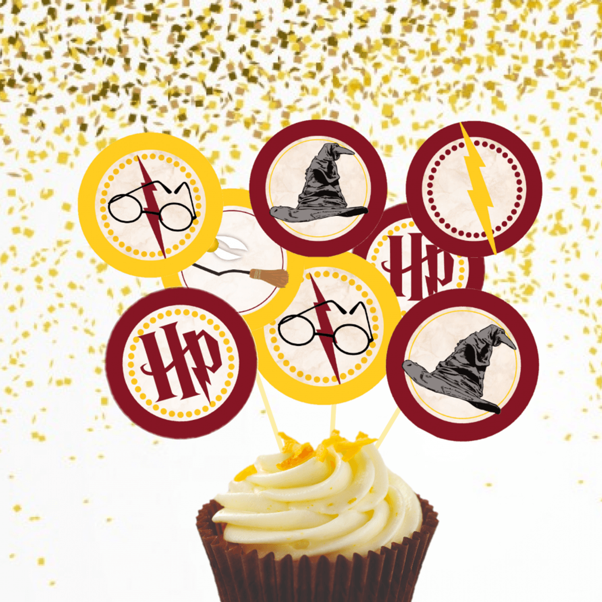 Harry Potter, Cupcaketoppers, 8 stk