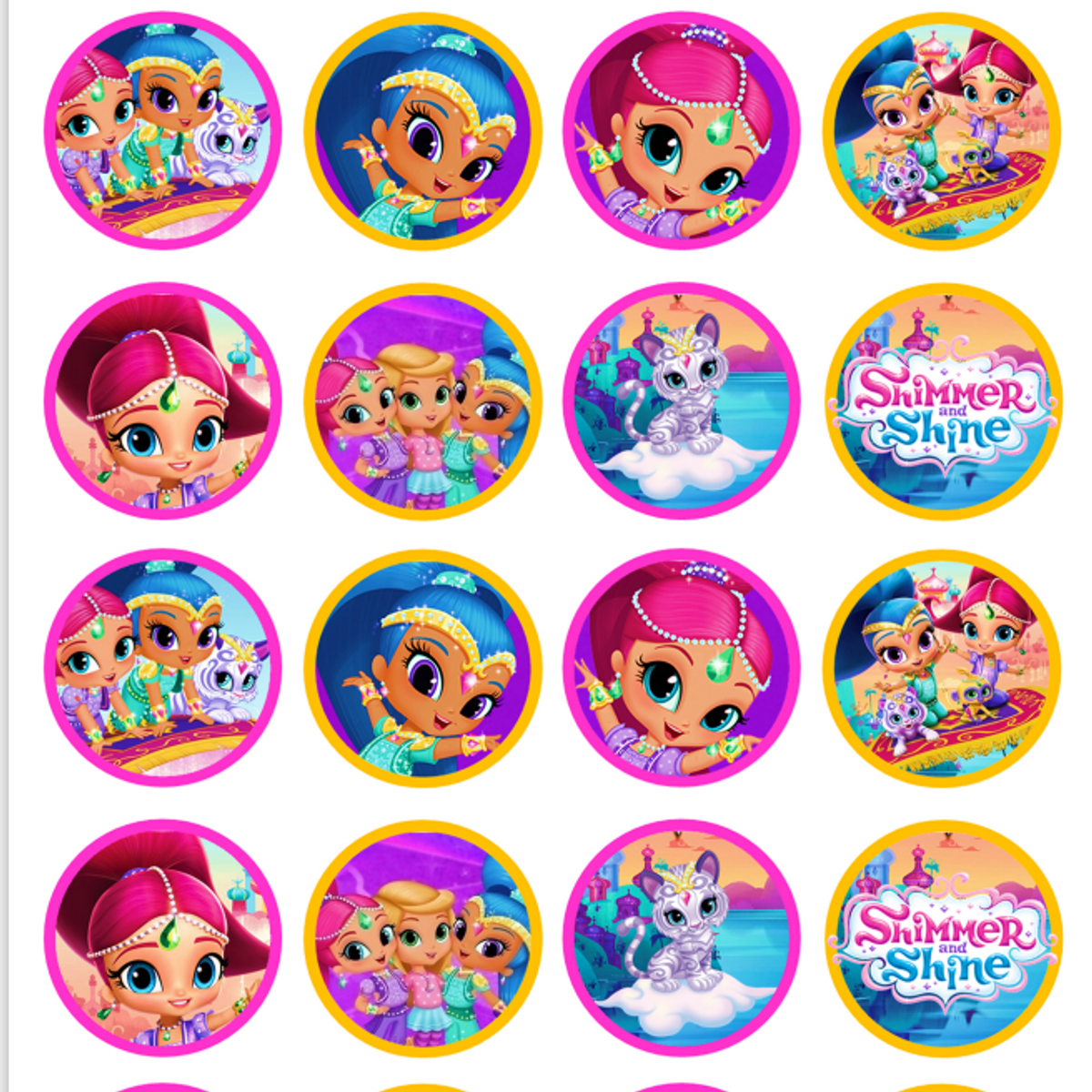 Shimmer and Shine Muffinsbilder