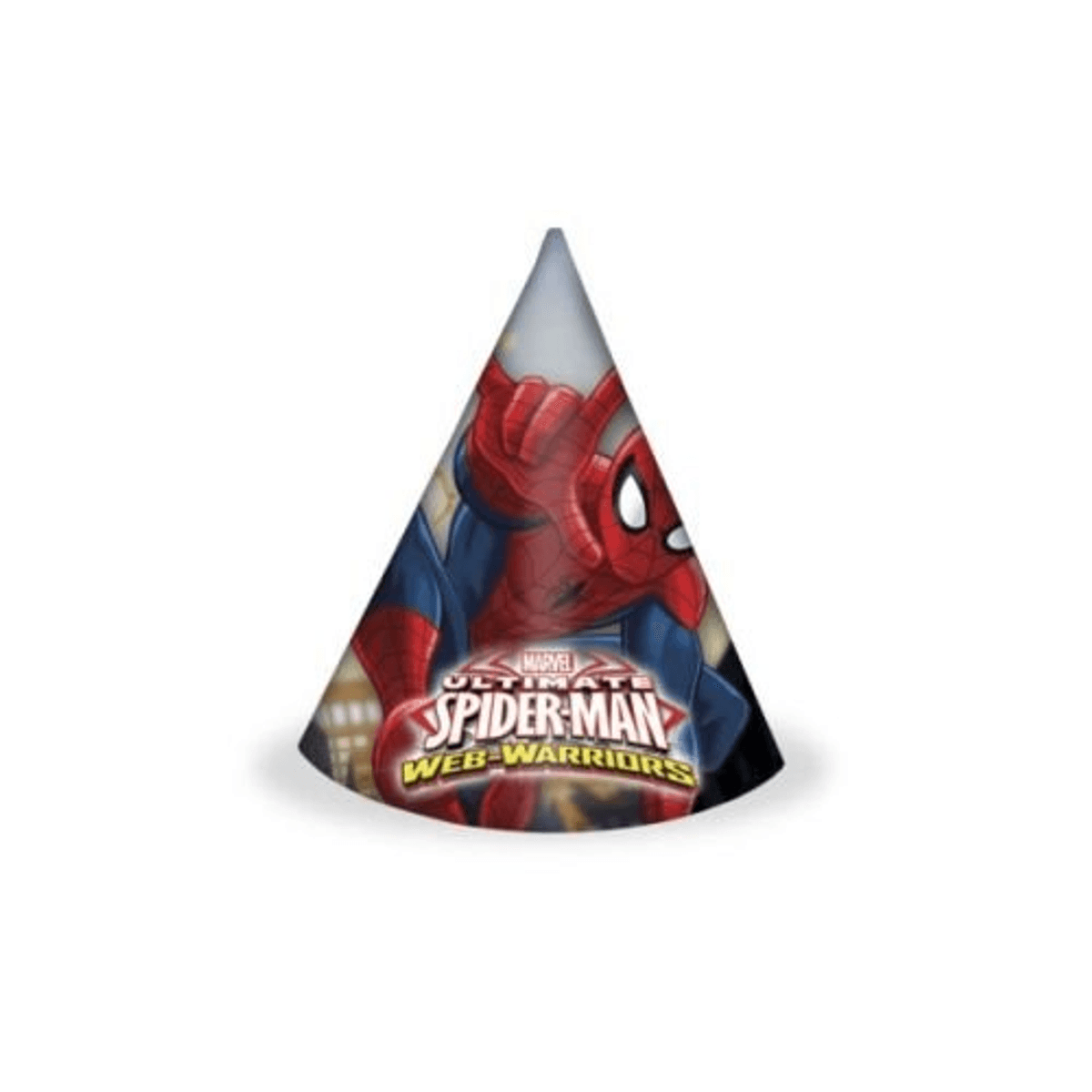 Spiderman Webwarriors Partyhatter, 6 stk