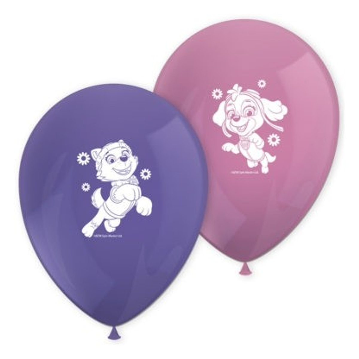 Paw Patrol Skye Ballonger - rosa og lilla, 8 stk