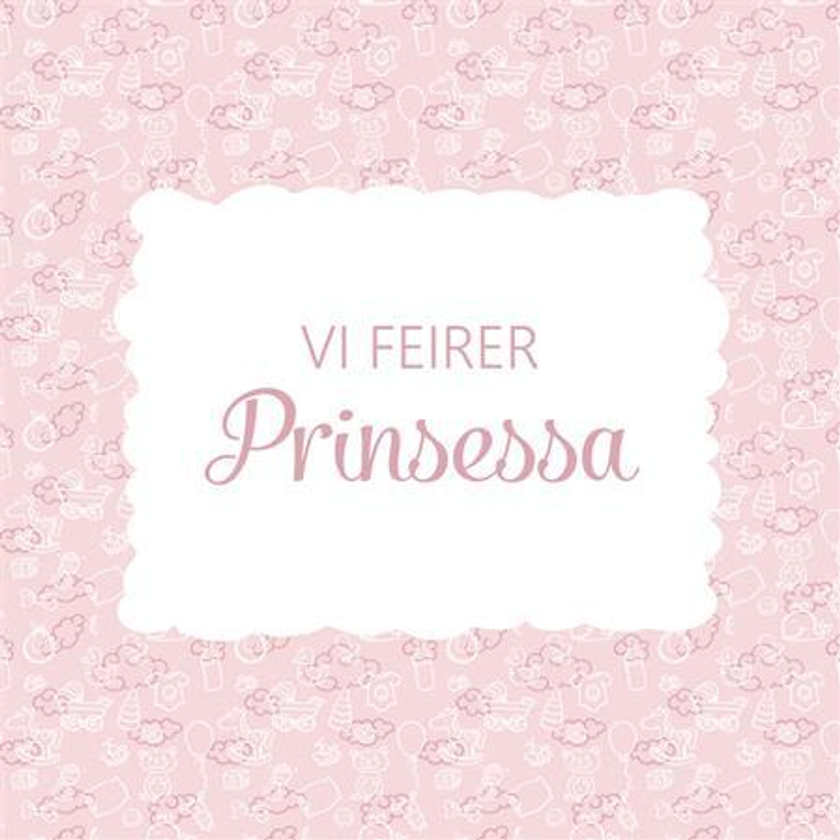 "Vi feirer Prinsessa" Servietter Rosa, 20 stk