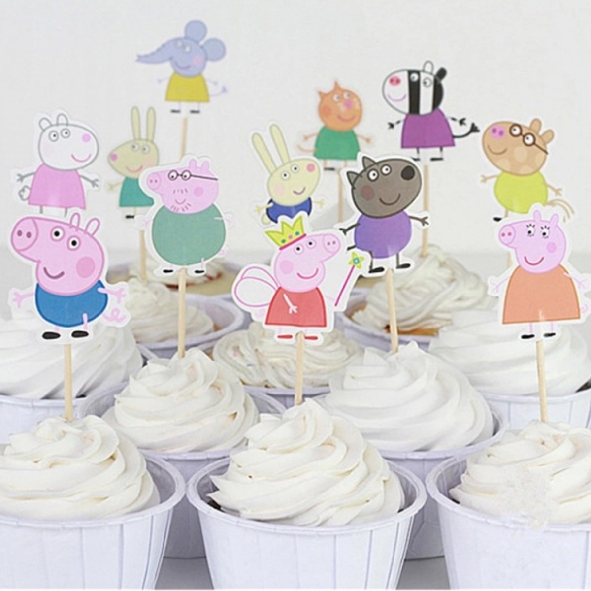 Peppa gris cupcacke pynt